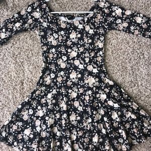 Floral Off-Shoulder Flared Dress